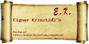 Eigner Krisztián névjegykártya